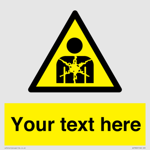 Custom Warning substance or mixture presenting a health hazard